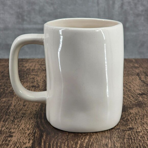 Rae Dunn BORED LL Large Letter Mug Coffee Tea Cocoa Farmhouse Cream Black Big - Picture 4 of 7